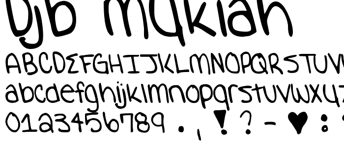 DJB MYKIAH font